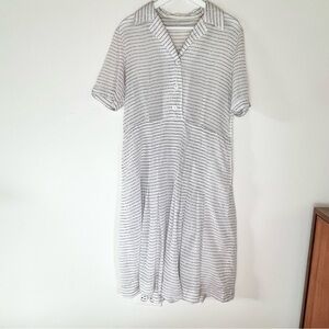 Vintage Striped Midi Dress